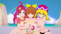 1boy 3d 3girls amitie_(puyopuyo) andou_ringo animated arle_nadja blonde_hair breasts brown_hair curvy group_sex green_eyes handjob koikatsu_(medium) large_breasts large_penis loluncc masturbation multiple_girls nipples nude penis pink_hair pov puyopuyo puyopuyo_fever rainbow sega tagme thick_thighs thighs video wide_hips yellow_eyes