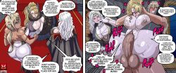 1futa 2girls ass breasts cara_cromwell cara_the_blood_lord curvy emphasis_lines erection estellacomics futa_with_female futanari huge_ass huge_breasts instant_loss large_areolae large_breasts large_nipples large_penis large_testicles long_hair looking_at_another marika_krishna moaning multiple_girls nipples penis ponytail ragnarok_sinmara rolling_eyes sex shiny_skin sweat taimanin_(series) taimanin_rpgx testicles vaginal veins veiny_penis wide_hips