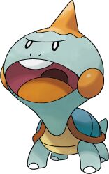 animal_focus artist_request chewtle colored_tongue full_body gen_8_pokemon nintendo no_humans nostrils o_o official_art open_mouth orange_tongue pokemon pokemon_(creature) pokemon_focus pokemon_swsh solo third-party_source tooth transparent_background turtle