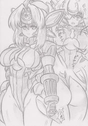 10s 1girl android armor arms_at_sides ass bandai bandai_namco banshou before_and_after breasts capcom center_opening corruption cowboy_shot curvy empty_eyes expressionless female_focus forehead_protector gauntlets greyscale hacking hair_between_eyes hat highleg highleg_leotard kos-mos kos-mos_ver._4 large_breasts leotard long_hair military military_uniform mind_control monochrome namco projected_inset reprogramming shadaloo_dolls sidelocks solo standing standing_at_attention street_fighter submission surprised tech_control wide-eyed wire xenosaga xenosaga_episode_iii