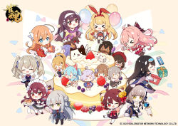 6+girls ahoge aihara_mai animal_ears balloon bell beret black_dress black_hair black_shirt black_thighhighs blonde_hair blue-tinted_eyewear blue_eyes bow box brown_bow brown_hair cake cat cat_ears cat_girl chibi closed_eyes closed_mouth commentary_request cupcake detached_sleeves dice dress eyewear_on_head fake_animal_ears flot food fruit fujita_kana full_body gift gift_box glasses green_eyes grey_hair hair_bow hairband hat heterochromia hina_momo ichihime igarashi_haruna japanese_clothes jingle_bell kaavi kimono kitami_sawako kujou_riu long_hair looking_at_viewer mahjong mahjong_soul maid maid_headdress mikami_chiori miko mouth_veil multiple_girls nadeshiko_(mahjong_soul) neck_ribbon neckerchief nikaidou_miki ninomiya_hana official_art open_mouth orange_hair party_whistle pink_hair purple_kimono red-framed_eyewear red_bow red_eyes red_hat red_neckerchief red_ribbon red_skirt ribbon sailor_collar sara_(mahjong_soul) school_uniform serafuku shiraishi_nana shirt short_hair skirt smile strawberry sunglasses suzumiya_anju takanashi_hinata tenbou thighhighs tinted_eyewear twintails v veil very_long_hair white_hairband white_sailor_collar xenia yagi_yui yellow_eyes