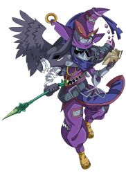 Rule 34 | 1boy, armor, dark magician, digimon, digimon (creature), highres, male focus, oridigi, original, simple background, solo, white background, wizarmon