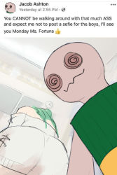 1girl @_@ ass bent_over clock drawfag english_text facebook green_hair grey_sweater highres indie_virtual_youtuber koopa_fortuna medium_hair meme sketch sweater troopa_(koopa_fortuna) virtual_youtuber wavy_mouth you_cannot_be_walking_around_with_that_much_ass