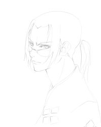 00s 1boy bad_id bad_pixiv_id glasses greyscale japanese_clothes jinnosuke kimono long_hair male_focus monochrome ponytail samurai_champloo solo van_(artist) yukata