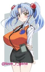 Rule 34 | 1girl, alternate breast size, breasts, hoshino ruri, kidou senkan nadesico, kin-san (sasuraiga), large breasts, solo, twintails