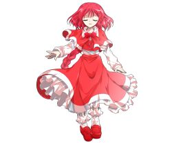 Rule 34 | 1girl, alphes (style), bow, braid, buttons, capelet, closed eyes, collared shirt, commentary request, dairi, frilled skirt, frilled socks, frills, full body, large variant set, long braid, long hair, long skirt, okazaki yumemi, open mouth, parody, phantasmagoria of dim.dream, red bow, red capelet, red hair, red shoes, red skirt, red vest, shirt, shoes, single braid, skirt, smile, socks, solo, style parody, tachi-e, touhou, touhou (pc-98), transparent background, variant set, very long hair, vest, white shirt, white socks