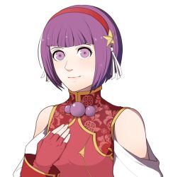 asamiya_athena charlyarts hair_ornament portrait psycho_soldier purple_eyes purple_hair snk star_(symbol) star_hair_ornament the_king_of_fighters the_king_of_fighters_xv