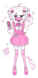 Rule 34 | aa2mee, akane iwawwa, animal ears, non-web source, original, pig ears, pig girl, pig tail, pink eyes, pink hair, skirt, tail, twintails, virtual youtuber