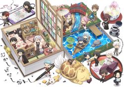 6+boys ? aqua_hair ball bathing bed black_hair blue_eyes blue_hair boat book bridge brown_hair calligraphy_brush cellphone chair chibi closed_eyes cup desk earbuds earphones eating floorplan flower food fox glasses hair_over_one_eye hizen_tadahiro horikawa_kunihiro inkwell itou_(mogura) japanese_clothes jirou_tachi kamekichi kasen_kanesada kogitsunemaru konnosuke kousetsu_samonji lab_coat lily_pad long_hair long_sideburns low-tied_long_hair lying male_focus mini_person miniboy multiple_boys nankaitarou_chouson oil-paper_umbrella on_back ookurikara open_mouth otegine paintbrush phone pink_hair plant ponytail potted_plant purple_eyes purple_hair red_eyes red_hair revision rock sayo_samonji sengo_muramasa_(touken_ranbu) shokudaikiri_mitsutada shorts sideburns sitting smartphone smile soccer_ball souza_samonji taikogane_sadamune teacup tonbokiri_(touken_ranbu) touken_ranbu track_suit tsurumaru_kuninaga turtle umbrella urashima_kotetsu wagashi watercraft white_hair wind_chime yagen_toushirou yamabushi_kunihiro yamanbagiri_chougi yamanbagiri_kunihiro