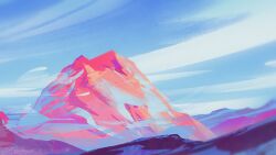 artist_name blue_sky cloud commentary day english_commentary mountain no_humans original outdoors scenery signature sky zandra