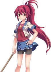 1girl artist_request female_focus gal_gun gal_gun_(series) hibuki_akira long_hair looking_at_viewer official_art orange_eyes red_hair skirt solo standing transparent_background