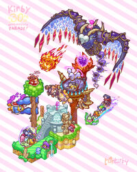 anniversary artist_kirby artist_name blush blush_stickers character_name cleaning_kirby coat con_(kirby) copy_ability copyright_name curry driblee fire flamberge flying food francisca_(kirby) friend_circle friend_star grass hat headscarf heart highres holding holding_heart holding_sword holding_weapon horns hot_sauce hyness jamba_heart jambeliever king_dedede kirby kirby:_star_allies kirby_(series) meteor muscular nesp nintendo one-eyed open_clothes open_coat pectorals plate pon_(kirby) red_coat red_hair red_hat riding rolling sculpting sculpture signature sitting skull striped_background susie_(kirby) sword sword_knight torkirby tree two-tone_background void_termina waddle_doo weapon wings zan_partizanne