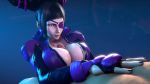 10s 1boy 1girl 3d animated batesz black_hair blunt_bangs bodysuit bouncing_breasts breasts capcom catsuit cleavage clothed_female_nude_male drill_hair erection eyepatch fingerless_gloves gloves han_juri hand_on_chest hetero high_collar highres huge_breasts jiggle large_breasts looking_at_another lying nail_polish naughty_face nude on_back paizuri penis pink_bodysuit pink_eyes pink_gloves purple_bodysuit resized rubbing short_hair sidelocks solo_focus source_filmmaker_(medium) staring street_fighter street_fighter_v third-party_edit twin_drills uncensored upscaled video
