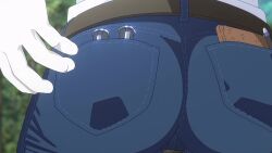 Rule 34 | 1girl, animated, anime screenshot, arato nagi, ass, ass focus, belt, black hair, blue pants, bouncing ass, buttons, denim, dress shirt, gloves, highres, huge ass, jeans, long hair, pants, ruri no houseki, shirt, shirt tucked in, sleeves rolled up, sound, tagme, thick thighs, thighs, video, white gloves, white shirt, wide hips