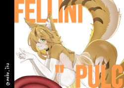 1girl all_fours animal_ear_fluff animal_ears aoba_iku babydoll black_choker blonde_hair blush bottomless bra breasts cat_ears cat_girl cat_tail character_name choker colored_skin commentary covered_erect_nipples elbow_gloves english_commentary feet_out_of_frame frilled_bra frills furry furry_female gloves green_eyes grin hair_over_one_eye hanging_breasts highres large_breasts long_hair looking_at_viewer pulchra_fellini see-through_babydoll see-through_clothes simple_background smile solo tail underwear underwear_only variant_set white_background white_bra white_gloves yellow_skin zenless_zone_zero