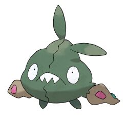 artist_request closed_mouth full_body gen_5_pokemon highres nintendo no_humans official_art pokemon pokemon_(creature) pokemon_bw pokemon_focus sharp_teeth solo teeth third-party_source transparent_background trash_bag trubbish upper_teeth_only