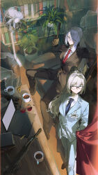 Rule 34 | 2girls, ak-15 (erwin) (girls&#039; frontline), ak-15 (girls&#039; frontline), alva (girls&#039; frontline 2), an-94 (girls&#039; frontline), bookshelf, bullet, coffee, computer, floor, girls&#039; frontline, girls&#039; frontline 2: exilium, gun, highres, krab (fumekrab), laptop, multiple girls, plant, table, voymastina (girls&#039; frontline 2), weapon