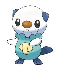 :&lt; closed_mouth full_body gen_5_pokemon highres nintendo no_humans official_art oshawott pokemon pokemon_(creature) pokemon_bw pokemon_focus seashell shell solo sugimori_ken third-party_source transparent_background
