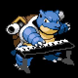 animated animated_gif blastoise creatures_(company) game_freak gen_1_pokemon instrument lowres nintendo piano pixel_art pokemon pokemon_(creature) solo transparent_background