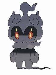 artist_request closed_mouth colored_sclera expressionless full_body gen_7_pokemon highres legendary_pokemon marshadow marshadow_(gloom) mythical_pokemon nintendo official_art pokemon pokemon_(creature) pokemon_focus pokemon_sm red_sclera simple_background solo standing third-party_source white_background yellow_eyes