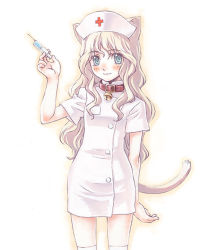 animal_ears cat_ears nurse nyaou solo syringe tagme