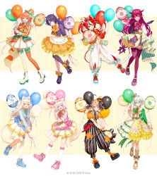 Rule 34 | 6+girls, absurdres, ahoge, animal ear fluff, animal ears, balloon, black pants, black shoes, blonde hair, blue eyes, blue hair, blue shirt, blue shoes, boots, bow, bowtie, breasts, brown hair, cecilia immergreen, colored inner hair, commentary, commentary request, copyright notice, cropped jacket, dog ears, dog girl, doll joints, dress, english commentary, footwear bow, frilled dress, frilled sleeves, frilled socks, frills, full body, fuwawa abyssgard, gigi murin, gloves, hakos baelz, high heels, highres, holding, holding balloon, hololive, hololive english, irys (hololive), jacket, joints, lace-up boots, layered skirt, long sleeves, miniskirt, mixed-language commentary, mococo abyssgard, mouse ears, mouse girl, multicolored hair, multiple girls, nakauma, ninomae ina&#039;nis, official alternate costume, official alternate hair length, official alternate hairstyle, official art, orange shirt, orange skirt, orange thighhighs, pants, pink eyes, pink hair, pink shirt, pink shoes, platform shoes, pleated skirt, ponytail, puffy pants, puffy short sleeves, puffy sleeves, purple jacket, purple thighhighs, red shoes, shirt, shoes, short hair, short sleeves, siblings, single thighhigh, sisters, skirt, socks, streaked hair, striped clothes, striped pants, striped shirt, striped thighhighs, takanashi kiara, thighhighs, twins, two-tone hair, vertical-striped clothes, vertical-striped pants, vertical-striped shirt, virtual youtuber, waist bow, white gloves, white pants, white skirt, white socks, white thighhighs
