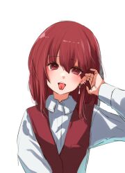 Rule 34 | artist request, forked tongue, okazaki yumemi, piercing, red hair, tagme, tongue, touhou