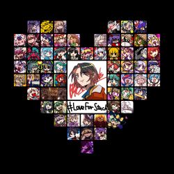 Rule 34 | 6+girls, akatsuki records, alice margatroid, antennae, black hair, blunt bangs, bow, brown hair, cirno, clownpiece, doremy sweet, drill hair, eyewear on head, front ponytail, fujiwara no mokou, green eyes, green hair, hakurei reimu, haniyasushin keiki, hat, hata no kokoro, hecatia lapislazuli, heterochromia, highres, hijiri byakuren, himemushi momoyo, hinanawi tenshi, holding, holding umbrella, horikawa raiko, houjuu nue, houraisan kaguya, ibaraki douji&#039;s arm, ibaraki kasen, ibuki suika, izayoi sakuya, joutouguu mayumi, kagiyama hina, kaku seiga, kasodani kyouko, kazami yuuka, kijin seija, kirisame marisa, komeiji koishi, komeiji satori, konngara (touhou), kudamaki tsukasa, long hair, looking at viewer, looking back, maribel hearn, matara okina, mima (touhou), moriya suwako, multiple drawing challenge, multiple girls, nishida satono, open mouth, portrait, purple hair, red bow, red eyes, red hair, remilia scarlet, rumia, sariel (touhou), sekibanki, sharp teeth, short hair, shouki desu, smile, son biten, tatara kogasa, teeth, teireida mai, tenkajin chiyari, touhou, touhou (pc-98), toutetsu yuuma, tsukumo benben, tsukumo yatsuhashi, umbrella, underworld (ornament), usami renko, v, white hair, white hat, wriggle nightbug, yagokoro eirin, yakumo yukari, yomotsu hisami, yorigami jo&#039;on, yorigami shion