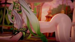 +_+ 1boy 1girl 3d aether_(genshin_impact) all_fours animated ass audible_internal_cumshot cum cum_in_pussy doggystyle ejaculation eros_(erosenro) flat_chest genshin_impact glowing glowing_hair grabbing_another&#039;s_hair green_eyes green_hair hair_ornament hetero holding_another&#039;s_hair koikatsu_(medium) large_penis loli looking_back moaning multicolored_hair nahida_(genshin_impact) nipples nude outdoors penis pull_out pulling ripples sex sex_from_behind side_ponytail slapping sleeve_cuffs sound thighs two-tone_hair vaginal video white_hair
