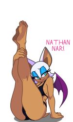 animal_ears bat_ears bat_wings bikini feet highres legs legs_together legs_up rouge_the_bat sonic_(series) swimsuit wings