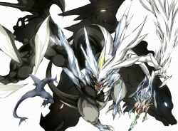 10s alternate_form bibarel bidoof creatures_(company) dragon eichi_(0903275) epic fusion game_freak garchomp gen_4_pokemon gen_5_pokemon kyurem legendary_pokemon nintendo no_humans odd_one_out pokemon pokemon_(creature) pokemon_bw pokemon_bw2 reshiram sharp_teeth teeth when_you_see_it wings zekrom