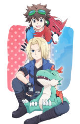 Rule 34 | aonuma kiriha, digimon, digimon xros wars, dracomon, highres, kudou taiki, shoutmon, tagme