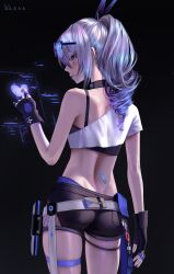 1girl ass honkai:_star_rail honkai_(series) m_alexa short_shorts shorts silver_wolf_(honkai:_star_rail) tagme