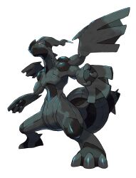 absurdres animal_focus artist_request claws closed_mouth colored_sclera dragon dragon_wings full_body gen_5_pokemon highres legendary_pokemon nintendo no_humans official_art pokemon pokemon_(creature) pokemon_bw pokemon_focus red_sclera solo standing third-party_source transparent_background white_eyes wings zekrom