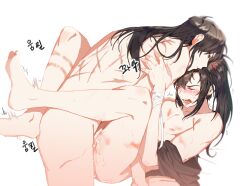 Rule 34 | 2boys, anal, barefoot, bite mark, black hair, black robe, blush, boy on top, brown hair, closed eyes, clothes down, collarbone, crying, cum, cum in ass, cum on ass, cum on body, cum on male, hand on another&#039;s arm, hickey, highres, jujeop, korean text, lan wangji, leg lock, long hair, looking at another, male focus, missionary, modao zushi, multiple boys, nipples, nude, open mouth, parted lips, pectorals, penis, ponytail, ribbon, robe, robe partially removed, rope marks, saliva, scar, scar on back, scratches, sex, sidelocks, simple background, spread legs, sweat, tears, trembling, wei wuxian, wet face, white background, white ribbon, yaoi, yellow eyes