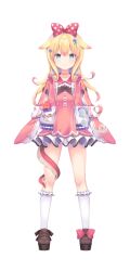 Rule 34 | 1girl, :3, blonde hair, blue eyes, blush, bow, brown shoes, footwear bow, frilled socks, frills, full body, gradient hair, hair ornament, highres, chromashift, jacket, momo otako, multicolored hair, octopus, official art, ohara tometa, open clothes, open jacket, pin, pink bow, pink hair, pink jacket, polka dot, polka dot bow, shoes, simple background, socks, solo, standing, star (symbol), star hair ornament, tachi-e, tentacles, third-party source, transparent background, virtual youtuber, white socks