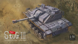 alternate_design box_art cannon dust fake_box_art gun lefthand77 machine_gun military military_vehicle motor_vehicle no_humans original scenery sturmgeschutz_iii tank vehicle_focus vehicle_name weapon wehrmacht