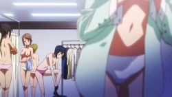 Rule 34 | 1boy, 6+girls, animated, anime screenshot, ass, breasts, butt crack, dimples of venus, highres, large breasts, multiple girls, nipples, panties, princess lover, sound, underwear, undressing, video