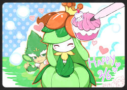 Rule 34 | 10s, :3, ^ ^, candle, closed eyes, cupcake, dated, flower, food, gen 5 pokemon, green hair, heart, lilligant, litwick, monkey, monster girl, nintendo, pansage, plant, plant girl, pokemon, pokemon-amie, pokemon (creature), pokemon xy, pokepuff, simisage, stylus, thumbs up, tongue, tongue out