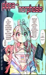 animal_ears blue_bow bow ear_bow english_text hair_ornament heart heart_hair_ornament highres ollypop pajamas phase_connect pink_hair pink_pajamas pipkin_pippa pipkin_pippa_(1st_costume) rabbit_ears rabbit_girl rabbit_hair_ornament rabbit_ornament virtual_youtuber