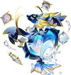 blue_eyes blue_sclera colored_sclera dragon dragon_village_(series) dragon_village_collection fins game_cg looking_at_viewer no_humans official_art reverie_(dragon_village) reverie_(unconscious)_(dragon_village) sea_serpent third-party_source transparent_background water