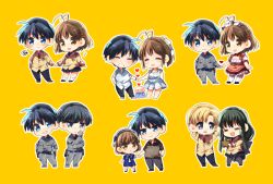 Rule 34 | 00s, 5girls, 6+boys, chibi, clannad, dango daikazoku, furukawa nagisa, ibuki fuuko, jumpsuit, multiple boys, multiple girls, multiple persona, okazaki tomoya, okazaki ushio, school uniform, serafuku, starfish, sunohara youhei, takumi (scya), waitress, yoshino yuusuke