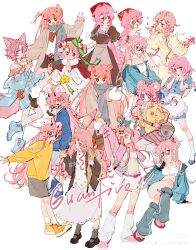 absurdres animal bad_tag double food food-themed fruit highres non-web_source past rabbit strawberry twin