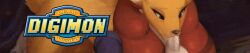 animated animated_gif banner colored_skin cum cum_on_body deepthroat digimon digimon_(creature) facial fellatio furry furry_female guilmon oral red_skin renamon zonkpunch