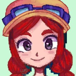 hat highres jessie_(brawl_stars) non-web_source orange_hat portrait tagme