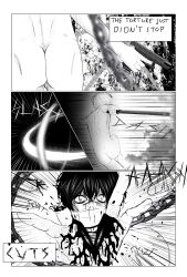 2021 2boys ass bad_tag bdsm black_hair blood chain comic death_note english_text guro knife monochrome multiple_boys mutilation near_(death_note) nude rape sex shota torture uncensored yaoi
