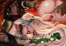 beastman conduit creature_inside cum ejaculation elf internal_cumshot mage maggot maggots nurgle nurgle_(symbol) pestigor pointy_ears warhammer_fantasy worm x-ray