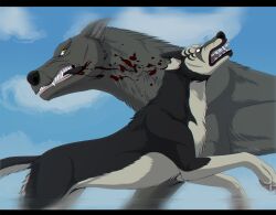 Rule 34 | aerial battle, battle, biting, blood, blue sky, cloud, derivative work, dogfight, ginga (franchise), ginga densetsu weed, ginga densetsu weed (anime), jerome (ginga densetsu weed), kamakiri (ginga densetsu weed), screenshot redraw, severed ear, sky