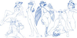 6+girls abs ahoge anal anal_object_insertion arrow_(symbol) between_breasts blue_theme boots breasts camera_case cleft_of_venus collage commentary completely_nude dildo english_commentary feathered_wings female_pubic_hair geta gourd grabbing_own_breast grin hair_tubes hakurei_reimu hat highres horizontal_pupils horn_ornament horn_ribbon horns huge_ahoge ibuki_suika kijin_seija kirisame_marisa knee_boots kneepits lace-up_boots long_hair low-tied_long_hair medium_breasts mini_person minigirl multiple_girls muscular muscular_female navel nipple_stimulation nipple_tweak nipples nude object_insertion oni_horns perky_breasts petite plantar_flexion pointy_ears pubic_hair pussy ragathol ribbon sex_toy shameimaru_aya shaped_pubic_hair sharp_teeth short_hair size_difference sketch small_breasts smile soles spread_legs standing standing_on_one_leg strap_between_breasts sukuna_shinmyoumaru teeth tengu-geta toes tokin_hat touhou uncensored upside-down wings witch_hat yuri