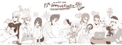 3girls 5boys digimon glasses highres ishida_yamato izumi_koshiro kido_jo koromon mochimon multiple_boys multiple_girls nyaromon pukamon pyocomon tachikawa_mimi takaishi_takeru takenouchi_sora tanemon tokomon tunomon yagami_hikari yagami_taichi